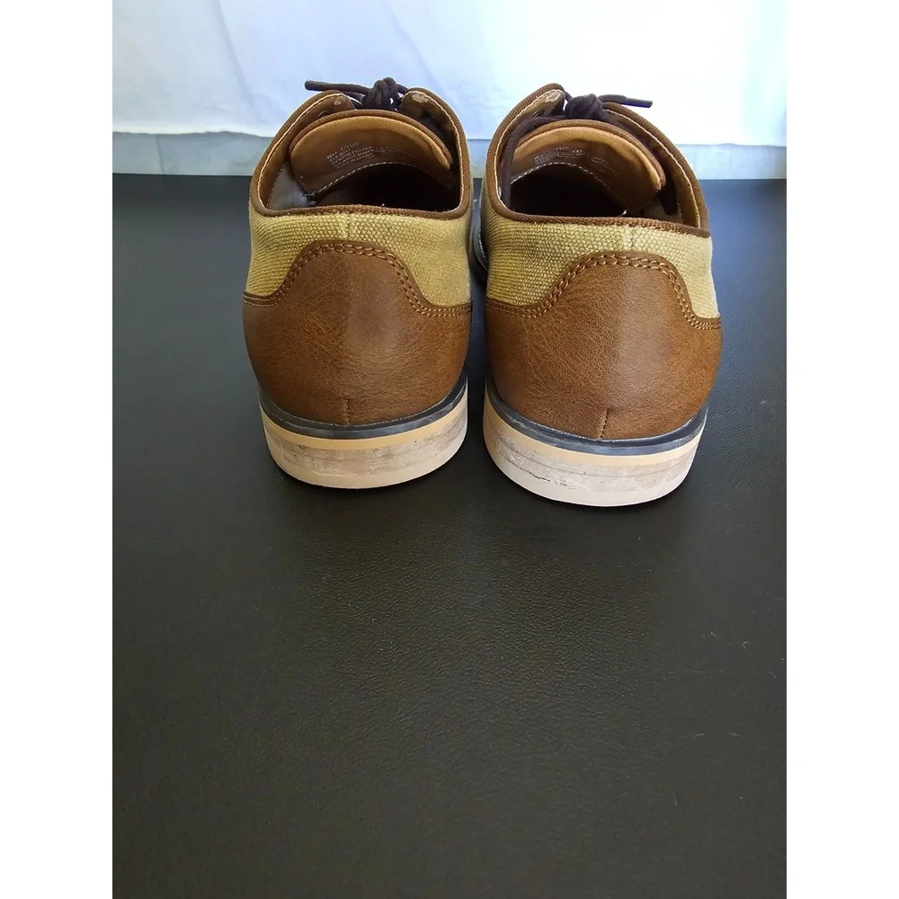 JF J.Ferrar Mens 8M Titus Brown & Beige Oxford Shoes Classic